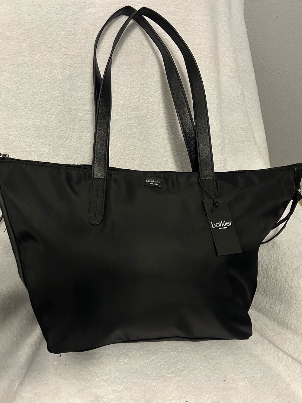 Botkier Black Nylon Tote with Leather Handles